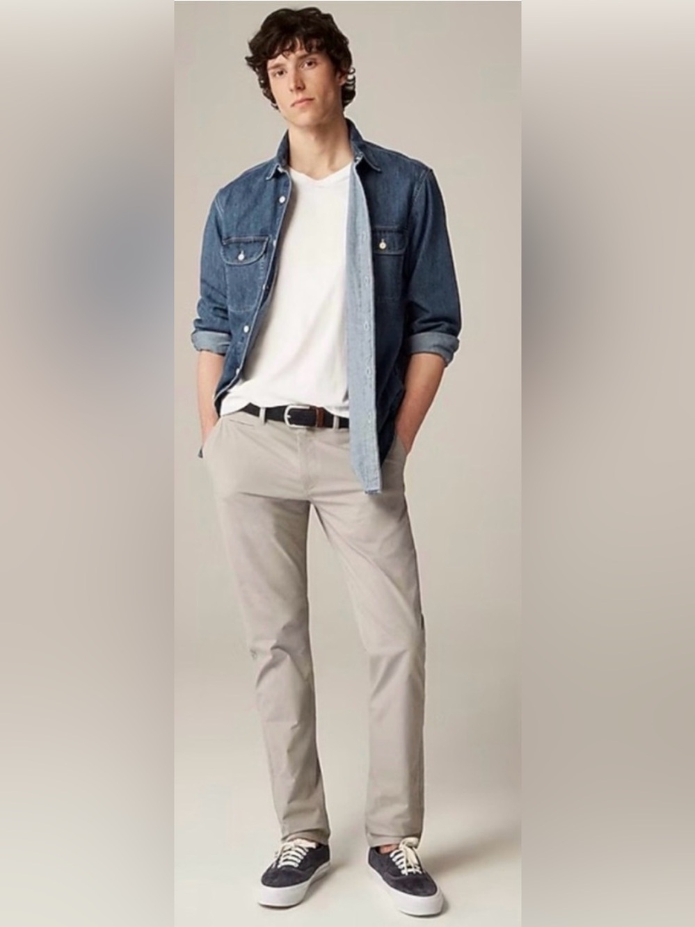 J.Crew 484 Slim-fit tech pant in moon grey